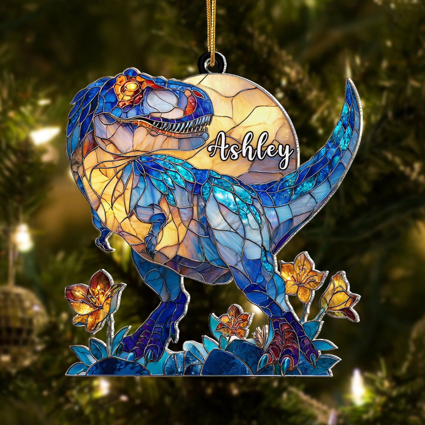 Personalized Dragon Book Acrylic Ornament