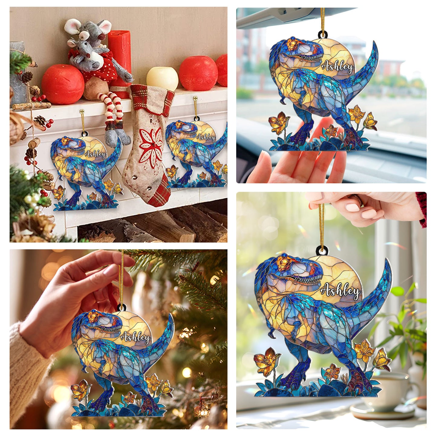 Personalized Dragon Book Acrylic Ornament