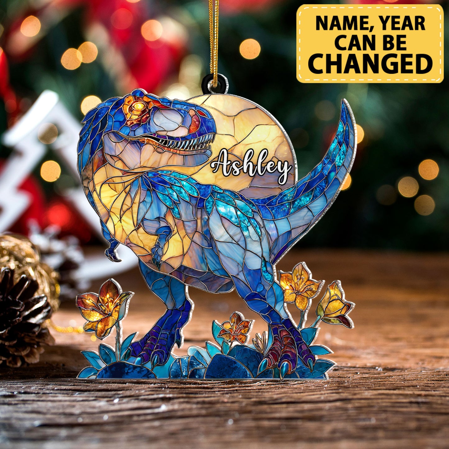 Personalized Dragon Book Acrylic Ornament