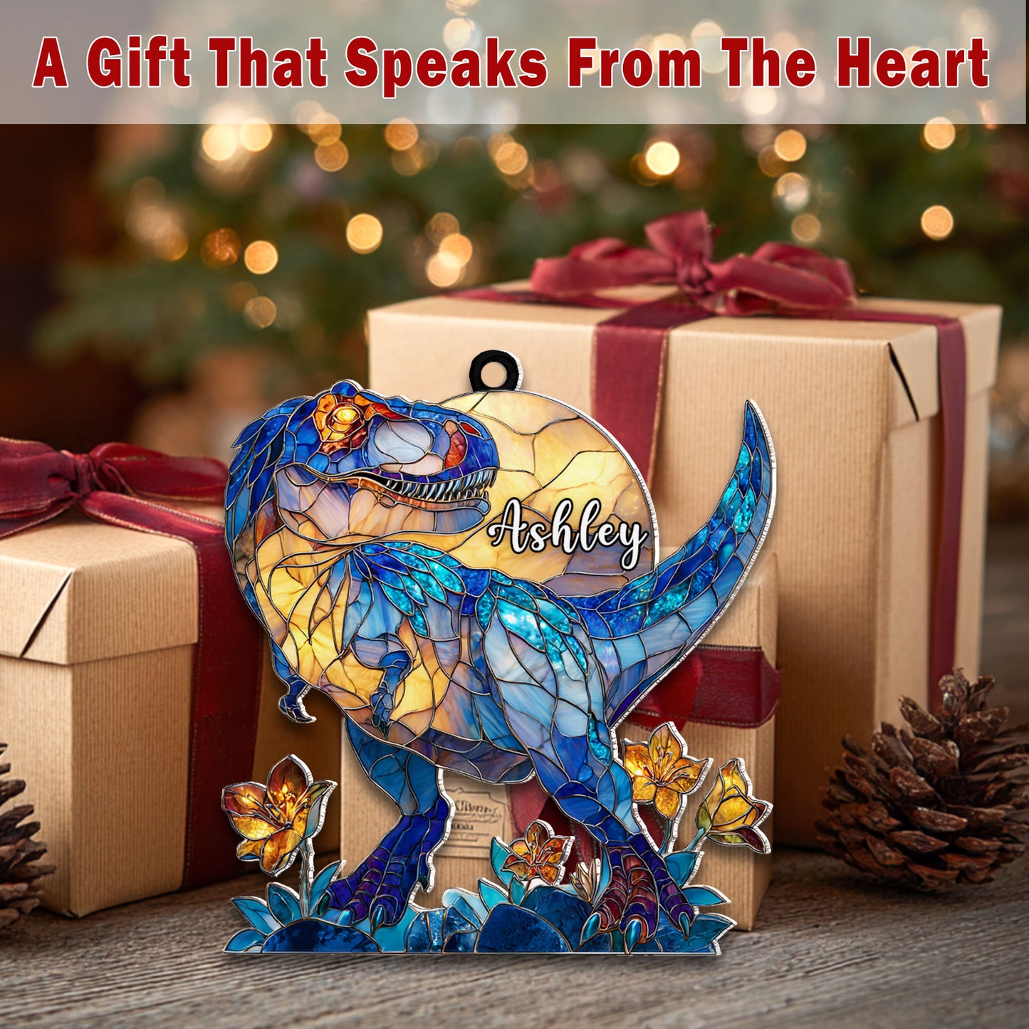 Personalized Dragon Book Acrylic Ornament
