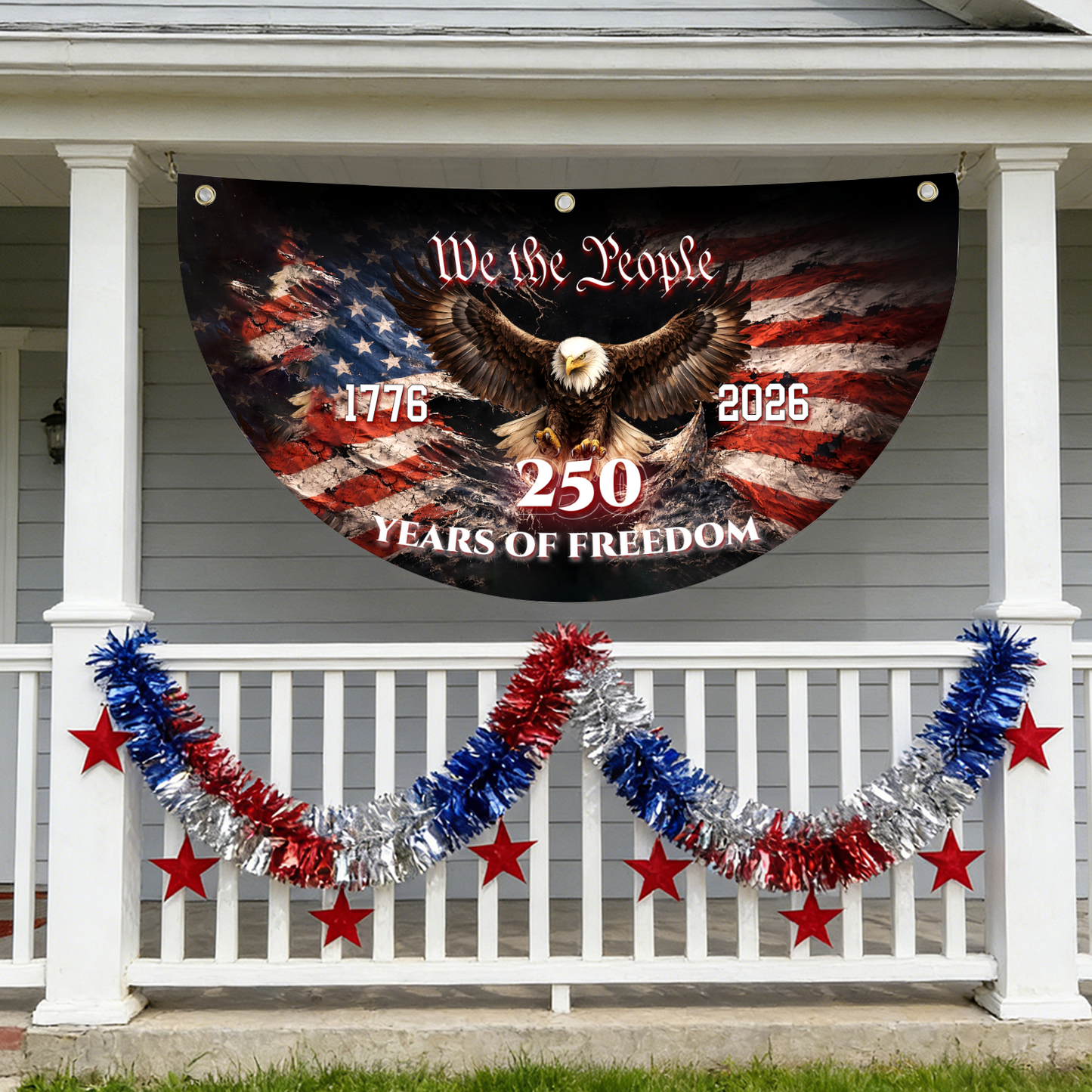 US 250th Anniversary Eagle Liberty Bell Bunting