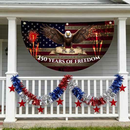 250 Years Freedom Eagle Fireworks Flag Bunting