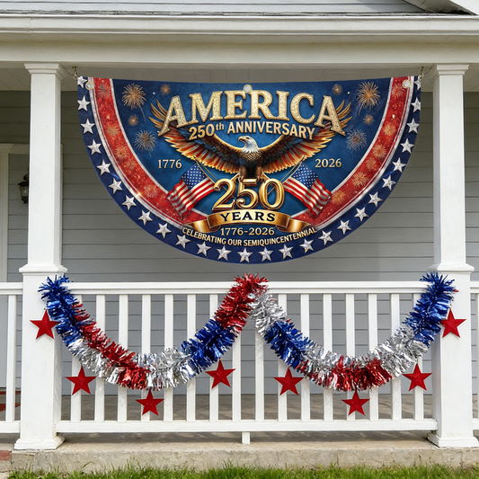 America 250th Anniversary Eagle Bunting Flag