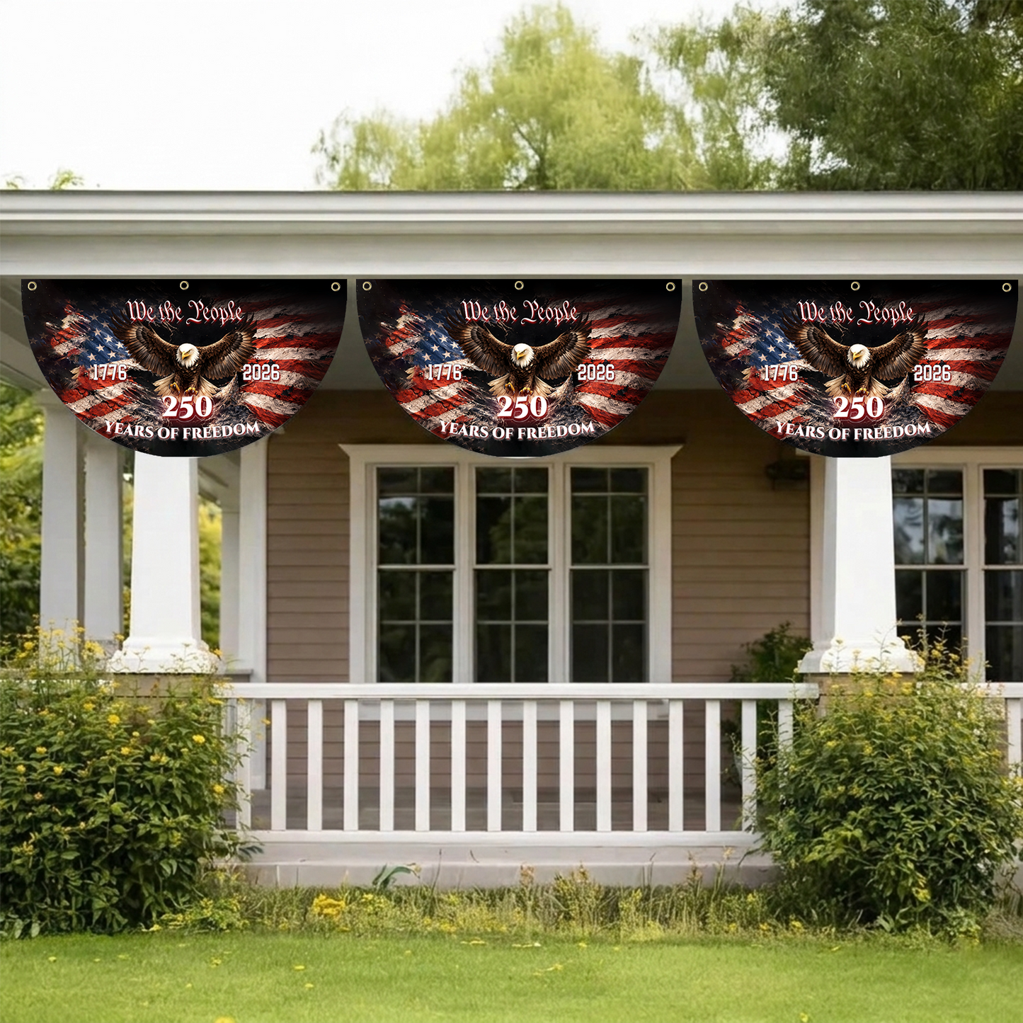 US 250th Anniversary Eagle Liberty Bell Bunting