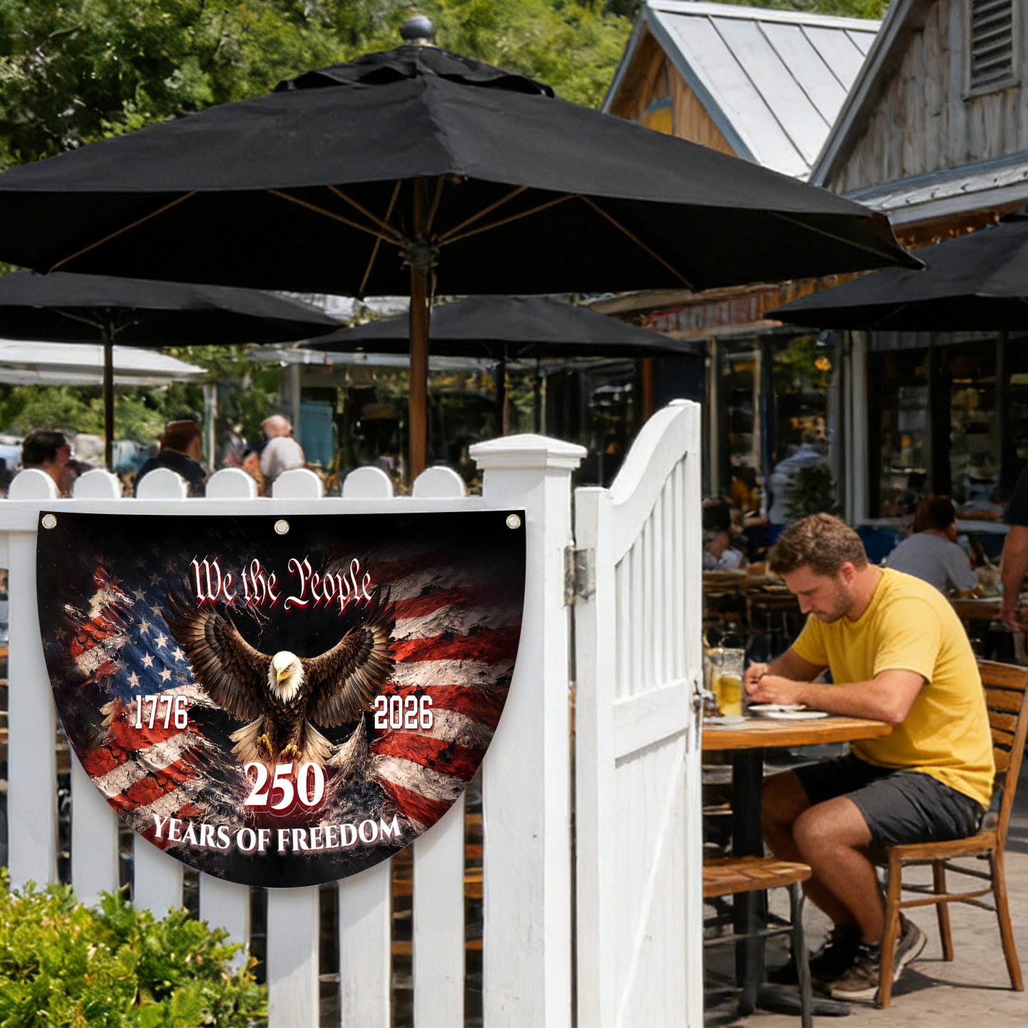 US 250th Anniversary Eagle Liberty Bell Bunting