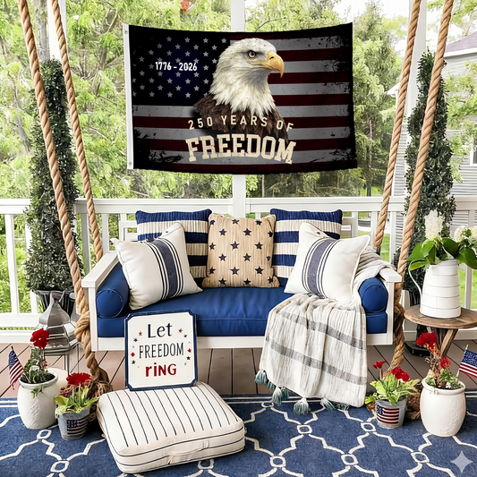 250 Years of Freedom Flag 1776-2026 Bald Eagle