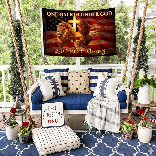250 Years Blessing Lion Cross Flag