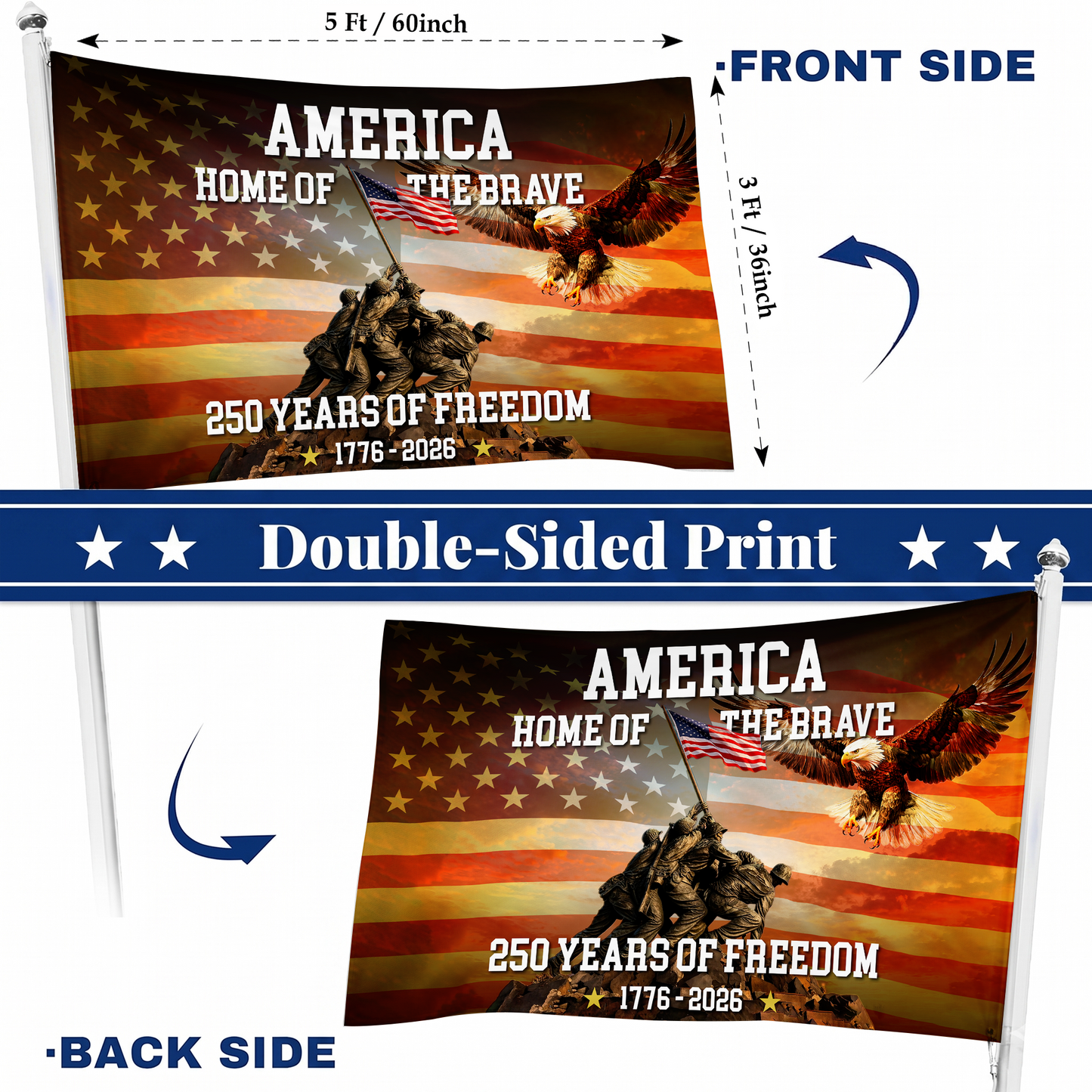 Home of the Brave 1776-2026 Flag