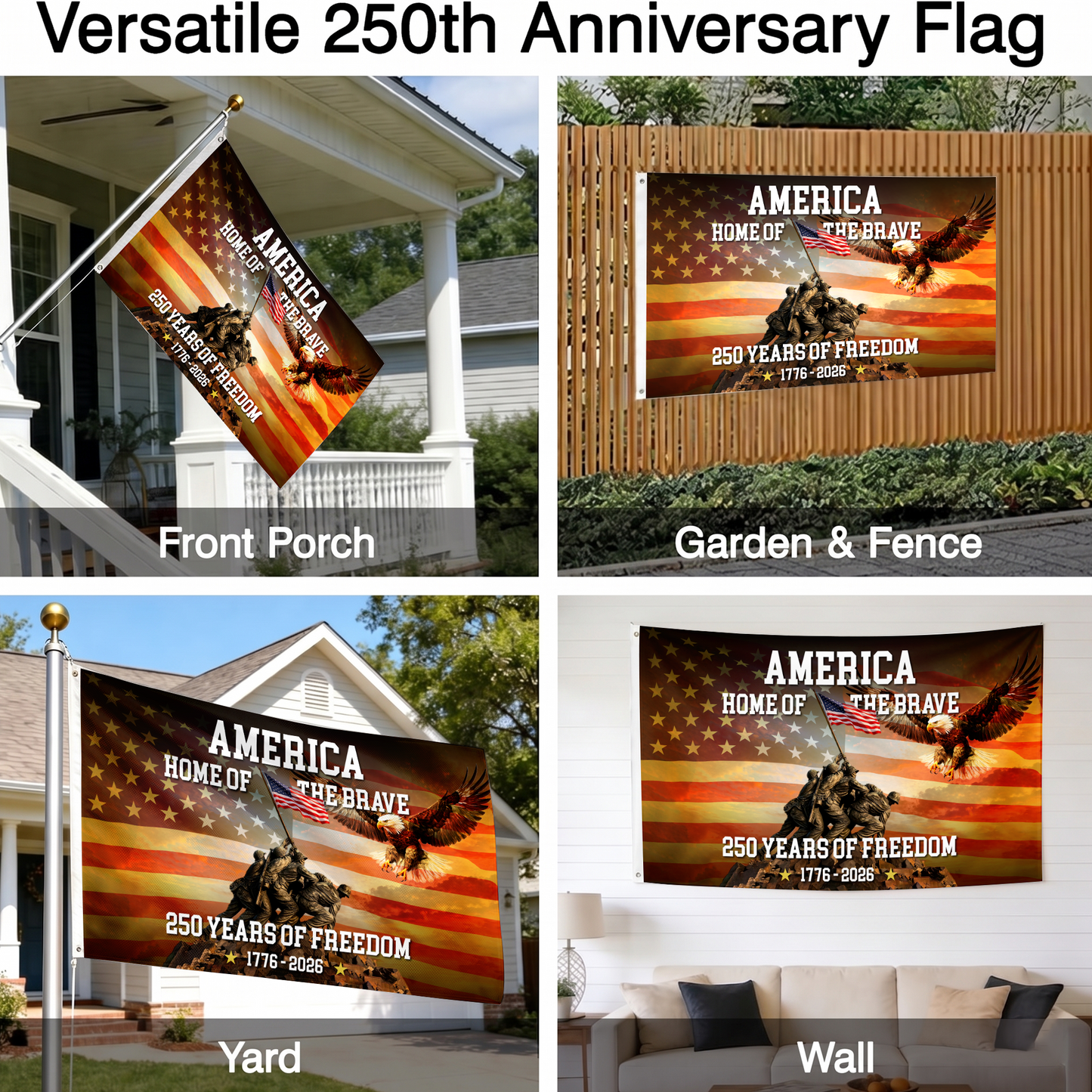 Home of the Brave 1776-2026 Flag
