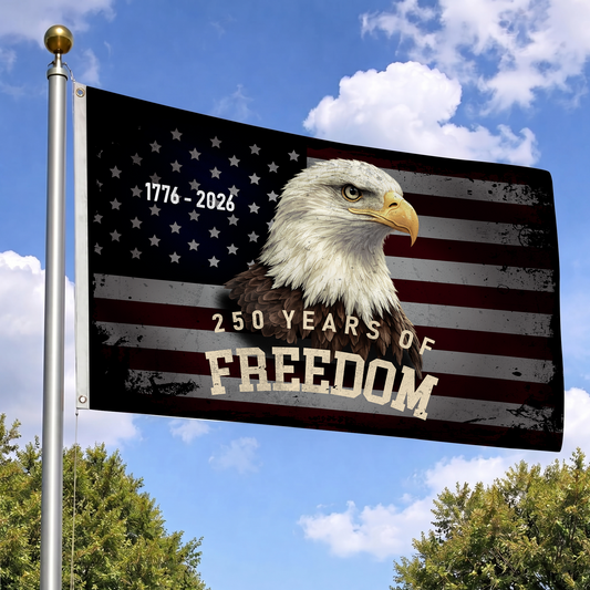 250 Years of Freedom Flag 1776-2026 Bald Eagle