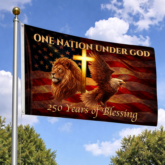 250 Years Blessing Lion Cross Flag