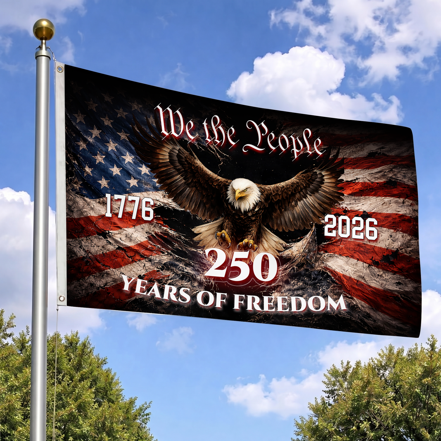 We the People 250 Years Freedom Eagle